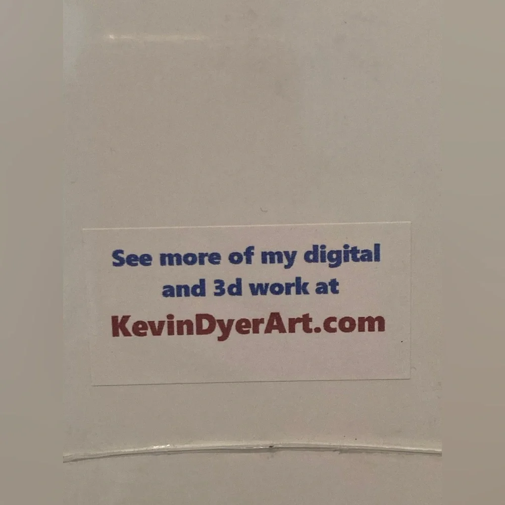 Kevin Dyer Cast Paper Art Print Signed Double Matted Flight of Fancy Cat 10”x 8”